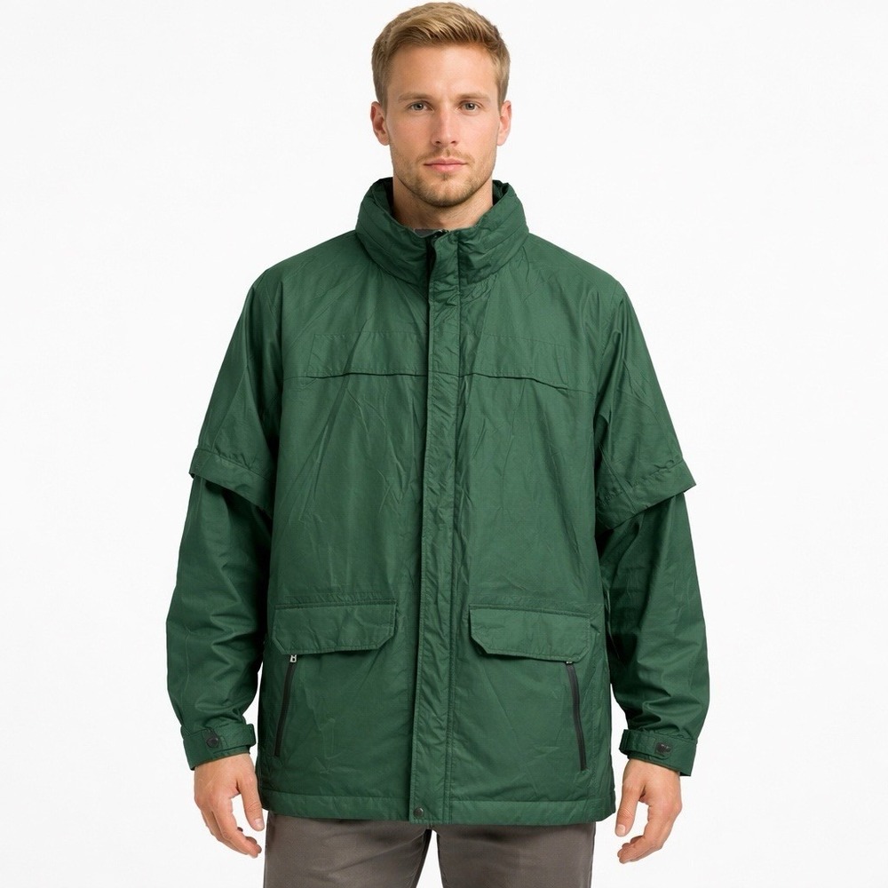 Bogner‎ Golf Jacket Lightweight Zip Off Sleeves Green Size 50 US Large Packable
